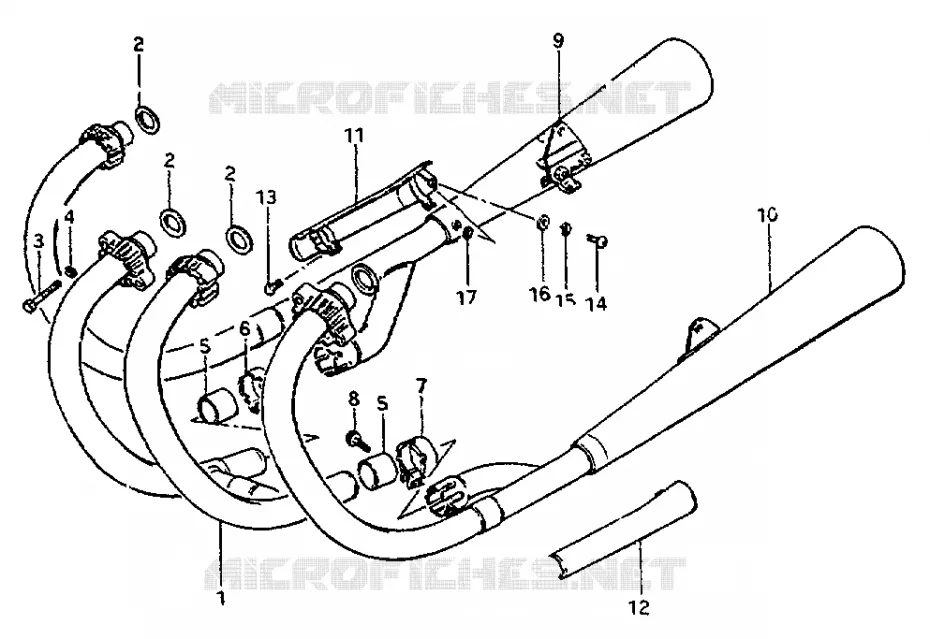 SILENCIEUX Suzuki MOTO 550 GS 1982  GS550LZ