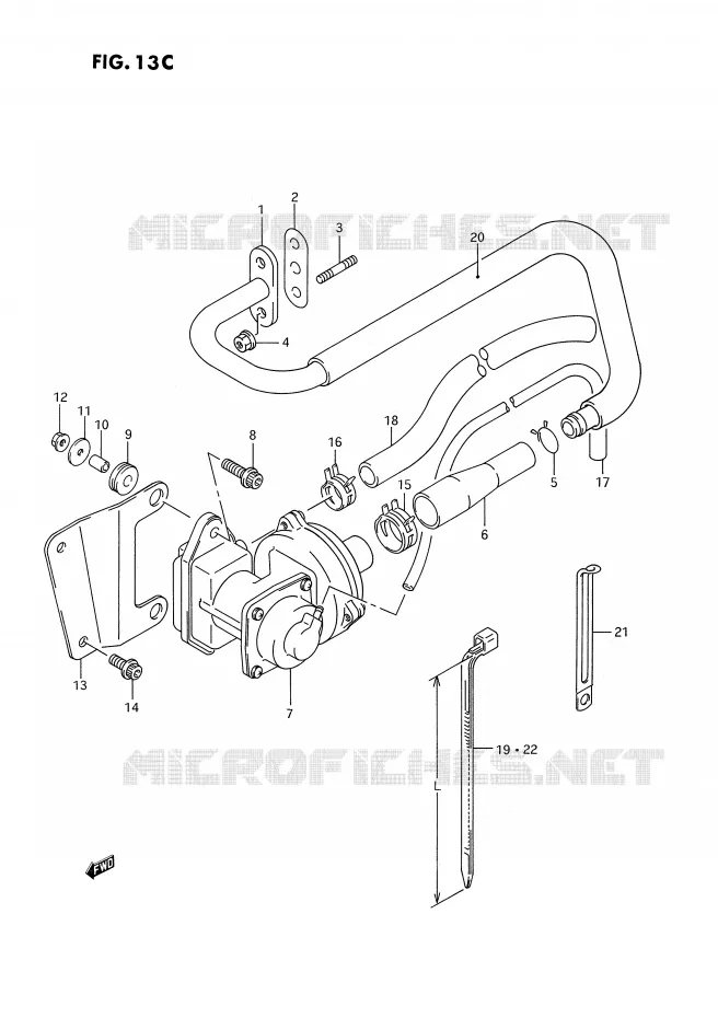 SYSTÈME DE RECYCLAGE GAZ D'ECHAPPEMENT (DR350SHN/SHP E18) Suzuki MOTO 350 DR 1992  DR350SHN(E2)