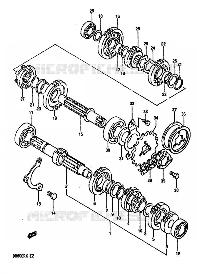 TRANSMISSION Suzuki MOTO 600 DR 1987  DR600RH(E2)
