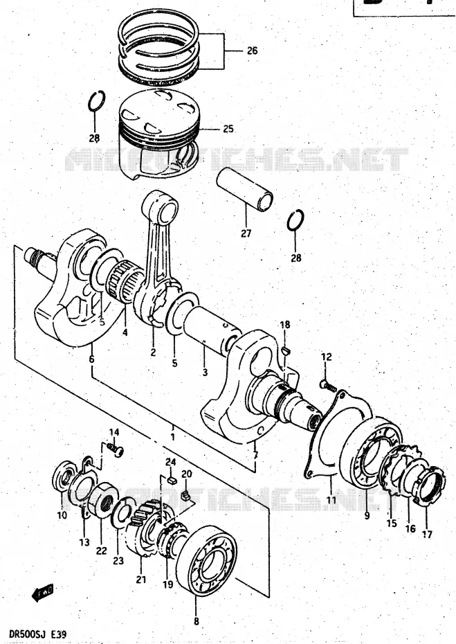 VILEBREQUIN Suzuki MOTO 500 DR 1987  DR500SH(G/H/J)