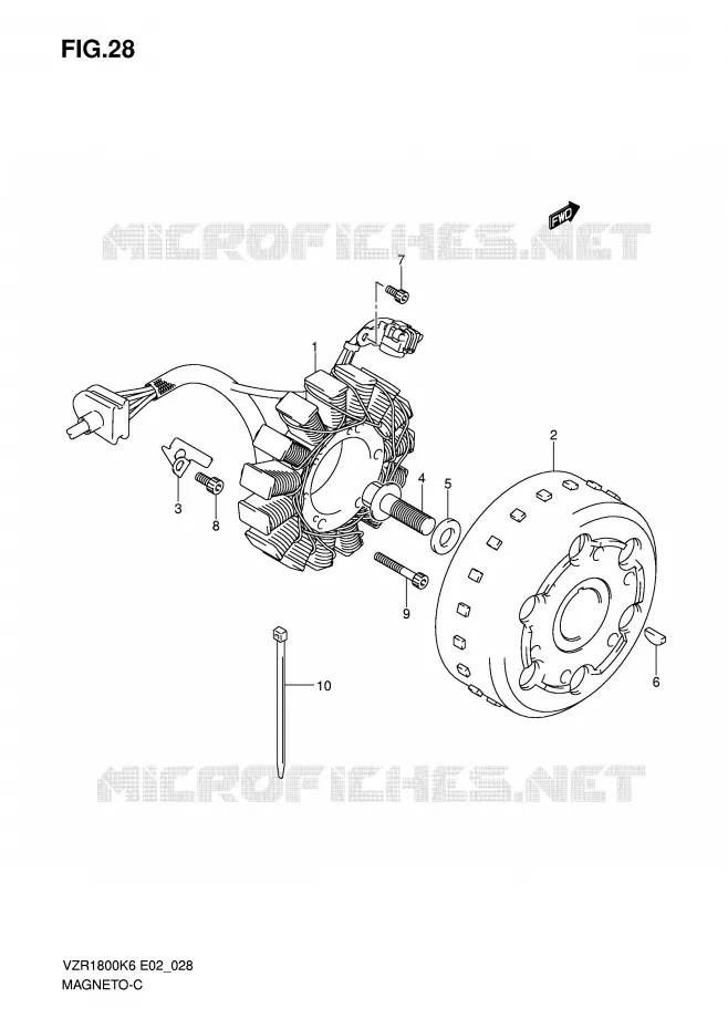 ALLUMAGE ROTOR - STATOR (MODEL K6/K7) Suzuki MOTO 1800 INTRUDER 2007  VZR1800U2K7(E2)