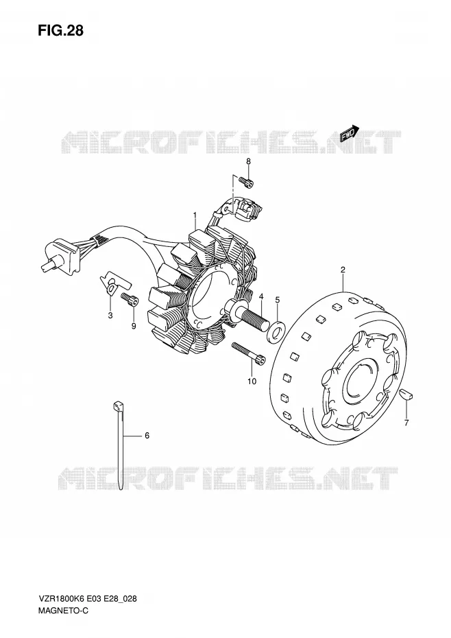 ALLUMAGE ROTOR - STATOR (MODEL K6/K7) Suzuki MOTO 1800 INTRUDER 2007  VZR1800ZK7(E3/E28)