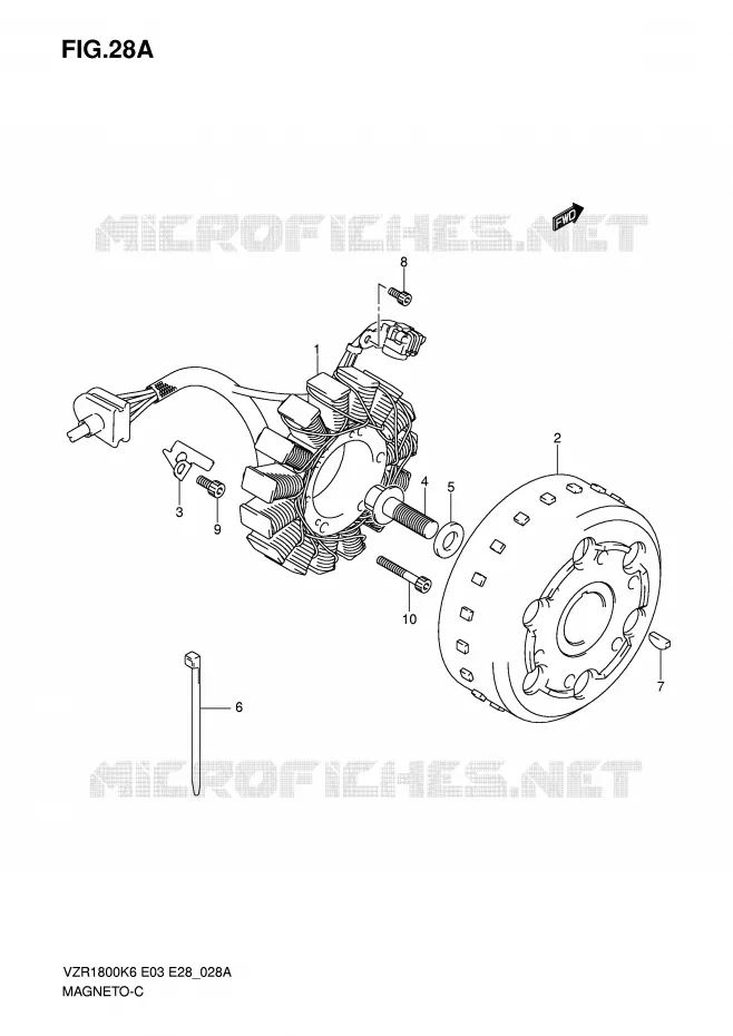 ALLUMAGE ROTOR - STATOR (MODEL K8/K9/L0) Suzuki MOTO 1800 INTRUDER 2007  VZR1800ZK7(E3/E28)