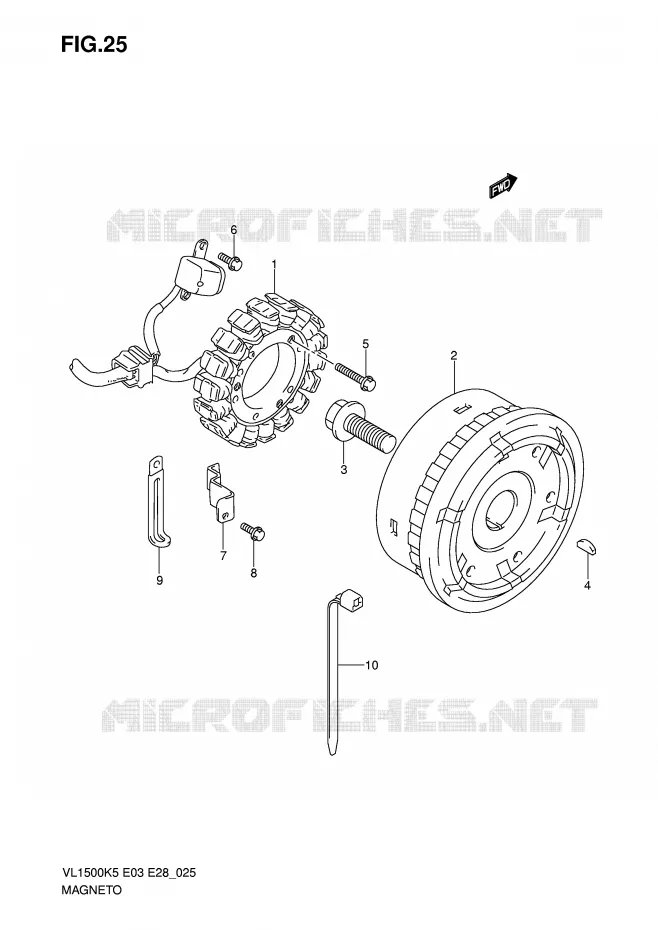 ALLUMAGE ROTOR - STATOR Suzuki MOTO 1500 BOULEVARD 2008  VL1500TK8(E3/E28)