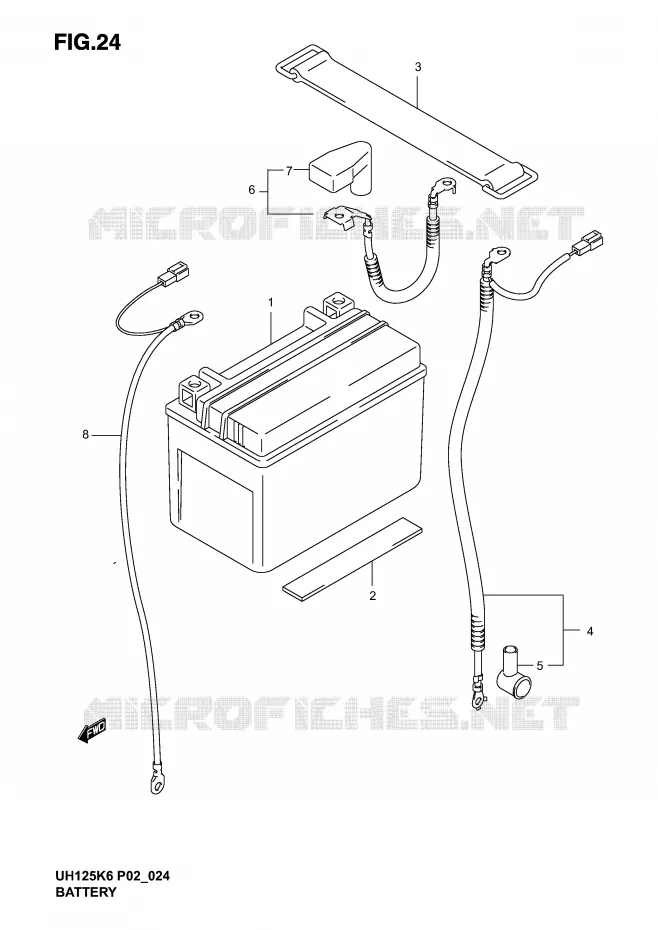 BATTERIE Suzuki SCOOTER 125 BURGMAN 2002  UH125K2(P2)