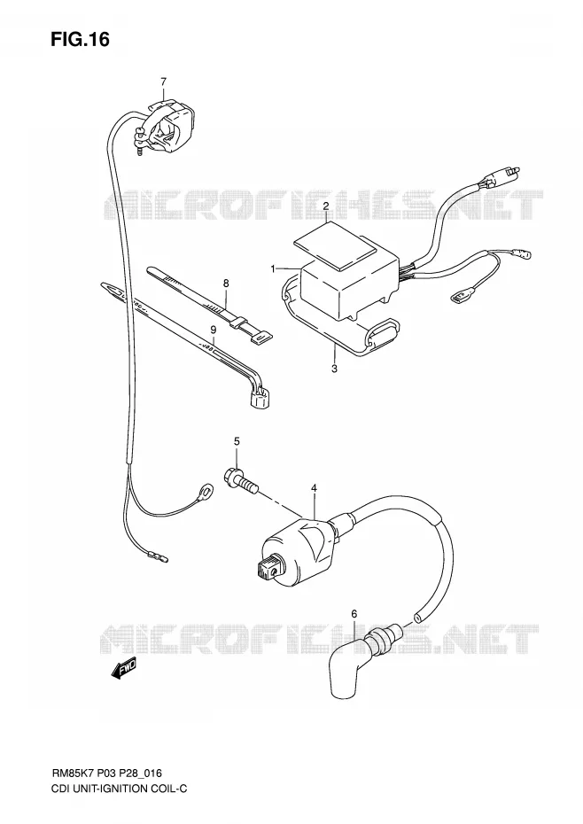BOITIER CDI - BOBINE Suzuki MOTO 85 RM 2010  RM85LL0(P3/P28)