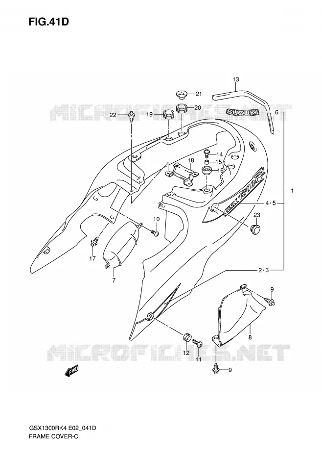 CARENAGES (MODEL K7 FOR CZZ) Suzuki MOTO 1300 HAYABUSA 2006  GSX1300RK6(E2)