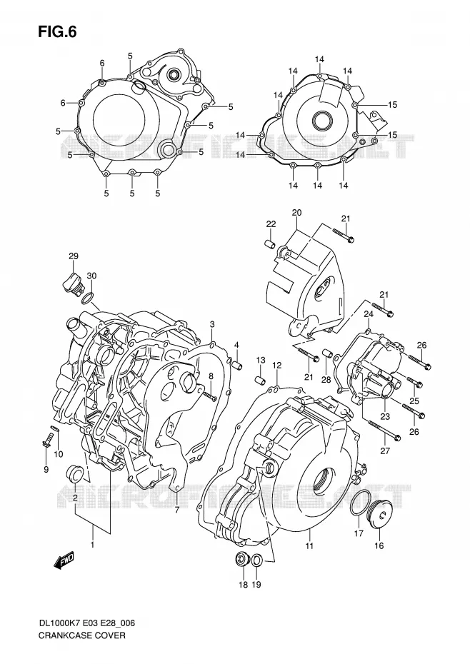 CARTER Suzuki MOTO 1000 V-STROM 2009  DL1000K9(E3/E28)
