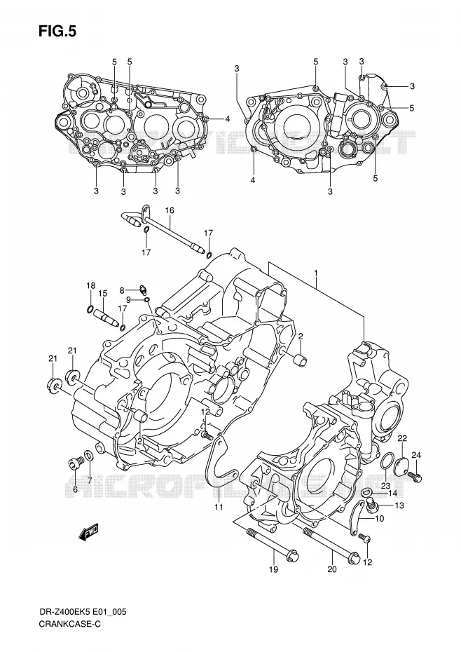 CARTER Suzuki MOTO 400 DR-Z 2006  DR-Z400EK6(E1)