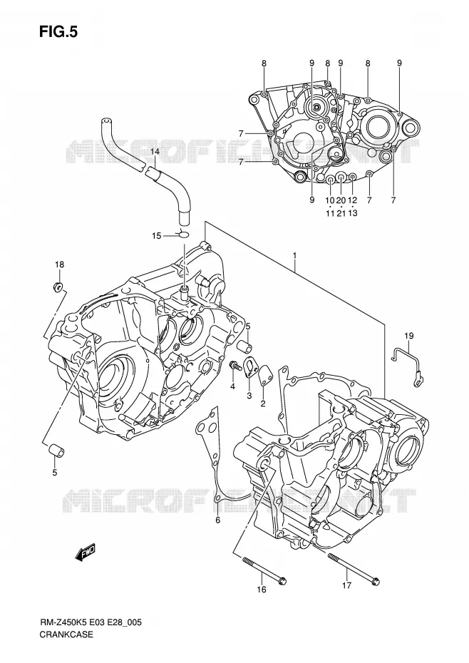 CARTER Suzuki MOTO 450 RM-Z 2006  RM-Z450K6(E3/E28)