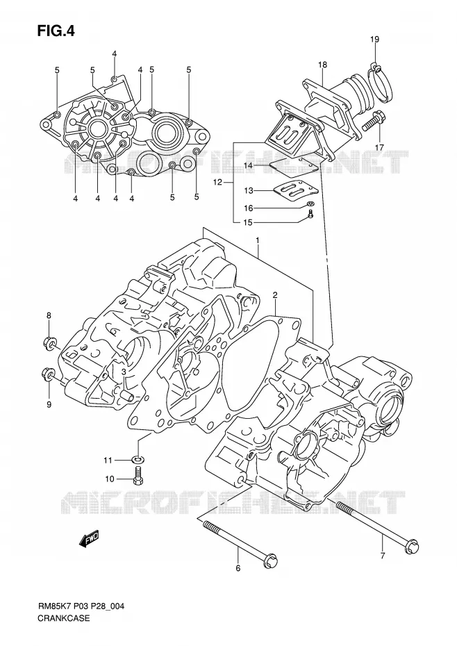 CARTER Suzuki MOTO 85 RM 2007  RM85K7(P3/P28)