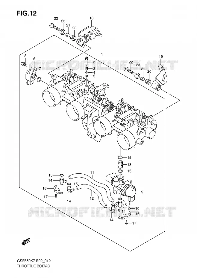 ENSEMBLE INJECTION Suzuki MOTO 650 BANDIT 2008  GSF650SAK8(E2)