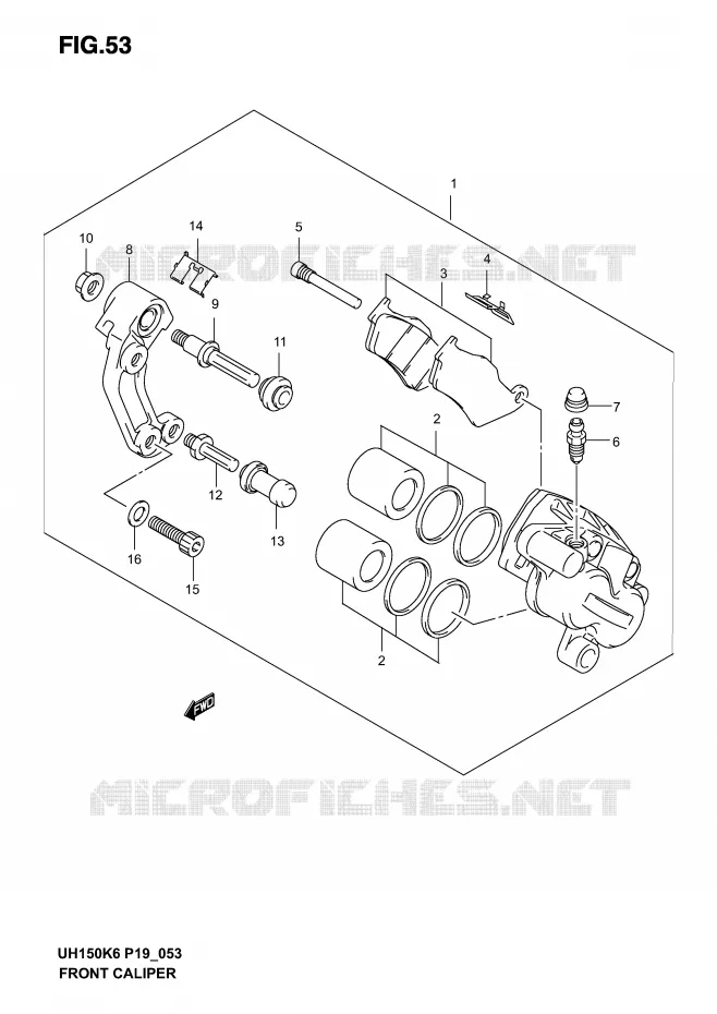 ETRIER DE FREIN AVANT Suzuki SCOOTER 150 BURGMAN 2006  UH150K6(P19)