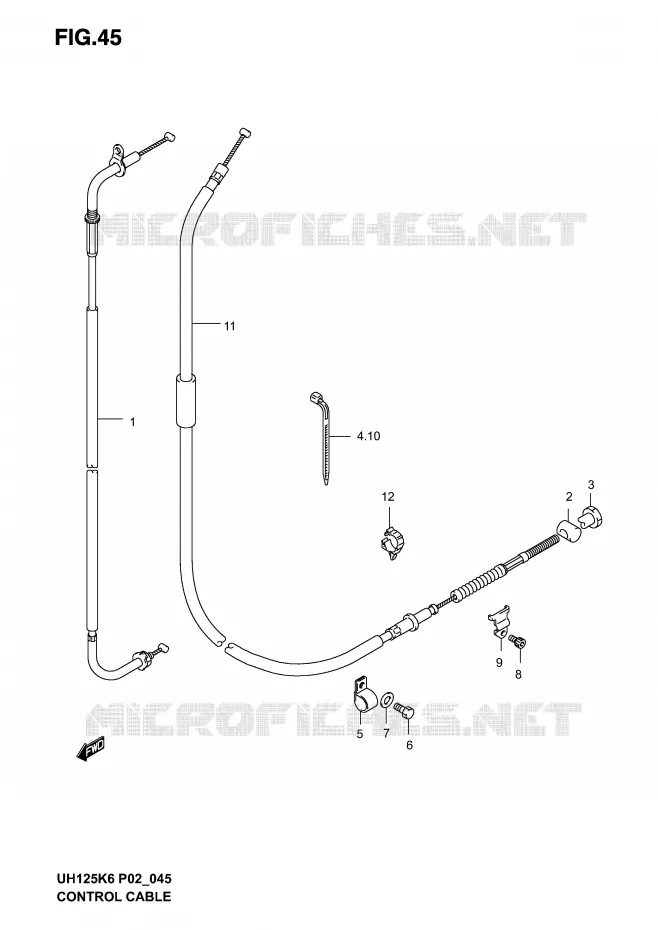 GUIDON - CABLES Suzuki SCOOTER 125 BURGMAN 2003  UH125K3(P2)