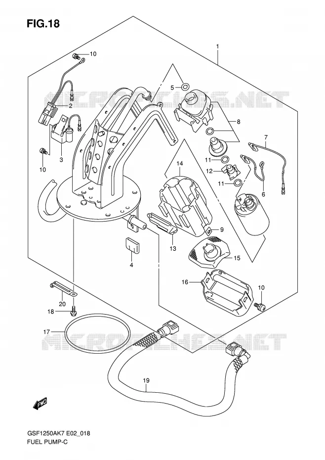 POMPE A ESSENCE Suzuki MOTO 1250 BANDIT-S 2009  GSF1250SAZK9(E2)
