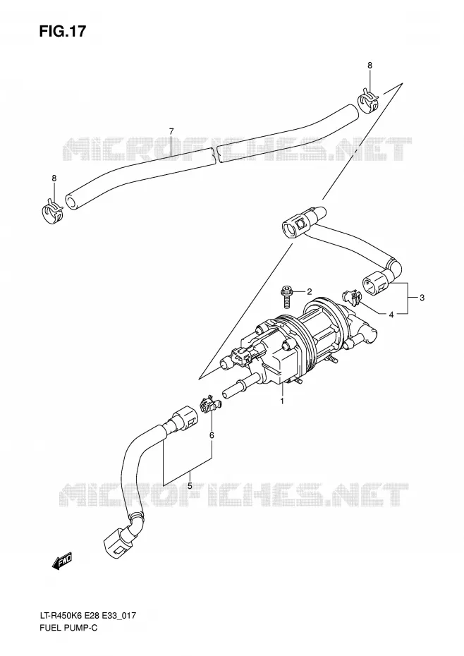 POMPE A ESSENCE Suzuki QUAD 450 QUADRACER 2007  LT-R450K7(E28/E33)
