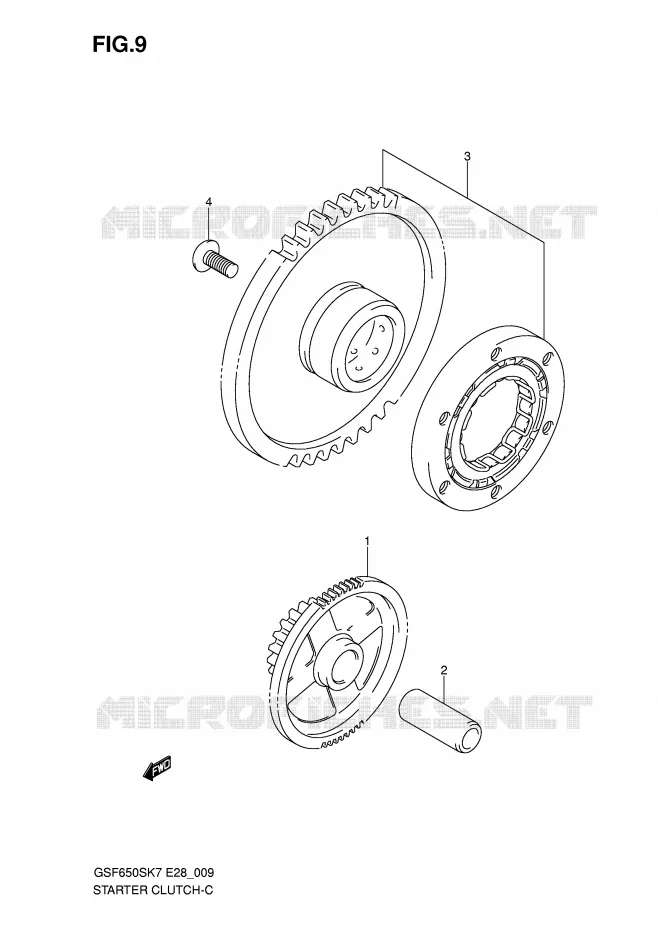ROUE LIBRE DE DEMARREUR Suzuki MOTO 650 BANDIT 2007  GSF650SK7(E28)