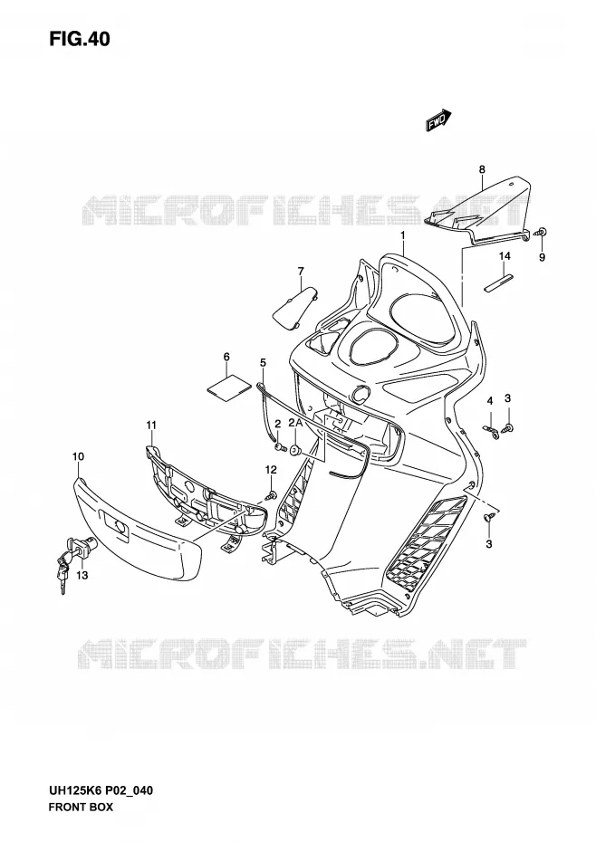 VIDE POCHE Suzuki SCOOTER 125 BURGMAN 2006  UH125K6(P2)