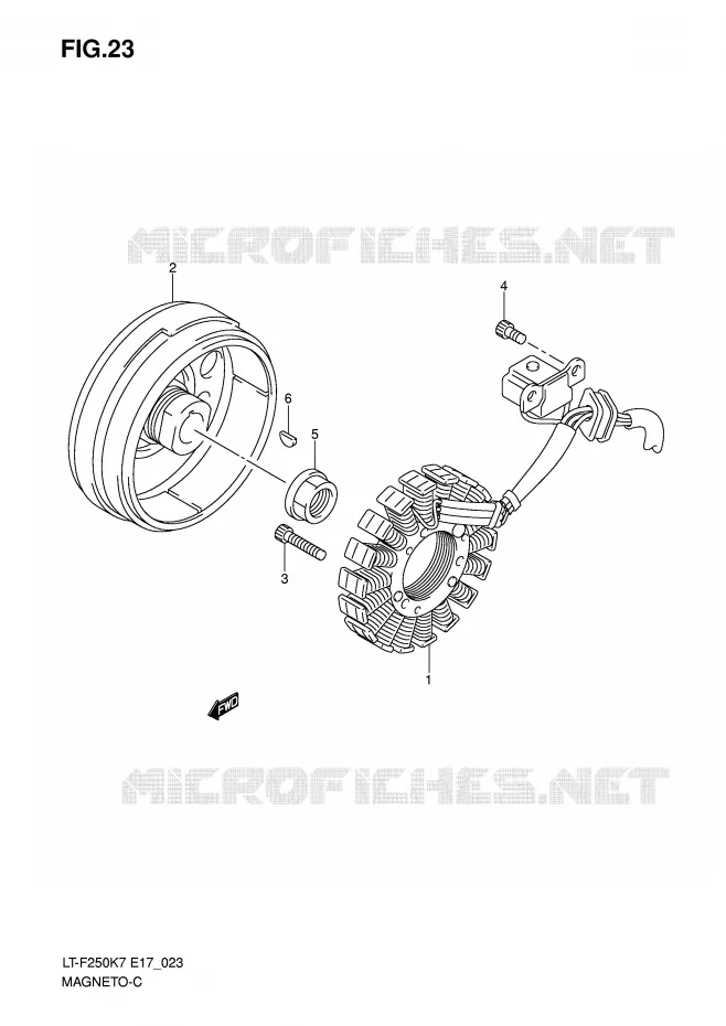 ALLUMAGE ROTOR - STATOR (E17,E24) Suzuki QUAD 250 OZARK 2007  LT-F250K7(E17)