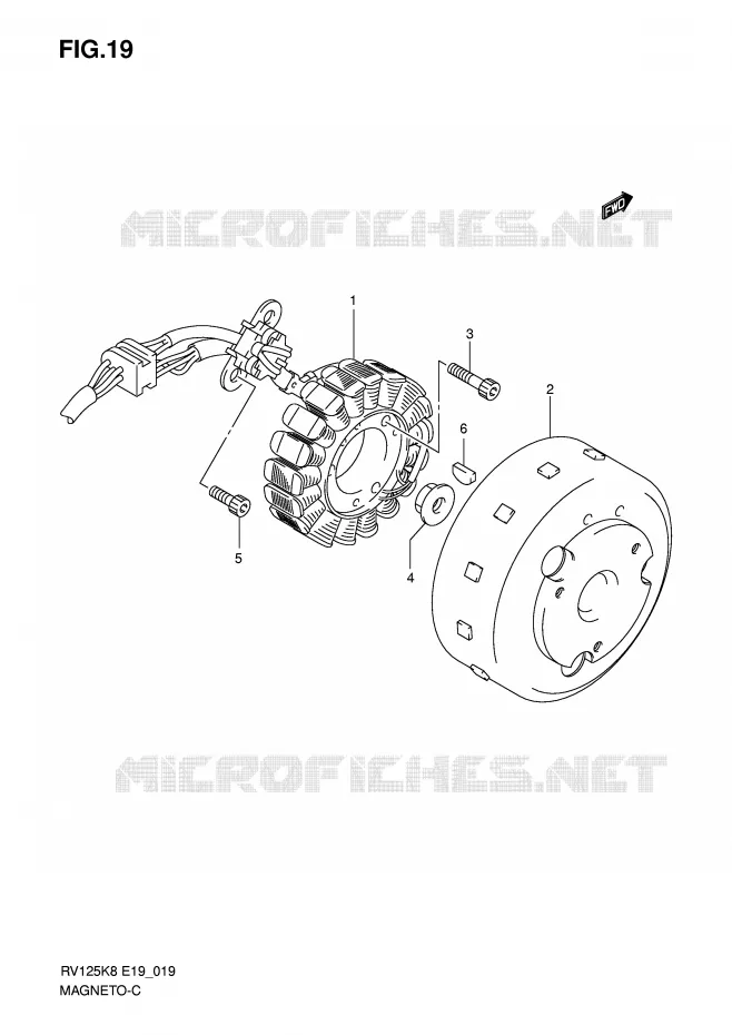 ALLUMAGE ROTOR - STATOR Suzuki MOTO 125 VAN-VAN 2010  RV125L0(E19)