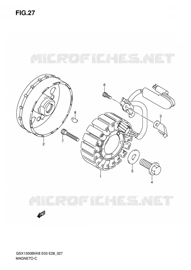 ALLUMAGE ROTOR - STATOR Suzuki MOTO 1300 B-KING 2009  GSX1300BKK9(E3/E28)