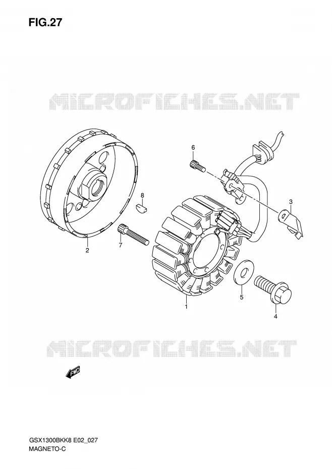 ALLUMAGE ROTOR - STATOR Suzuki MOTO 1300 B-KING 2011  GSX1300BKAU2K8(E2)