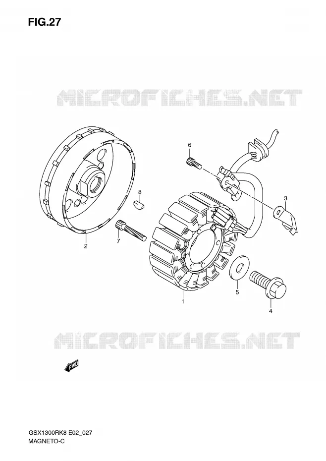 ALLUMAGE ROTOR - STATOR Suzuki MOTO 1300 HAYABUSA 2010  GSX1300RUFL0(E2)