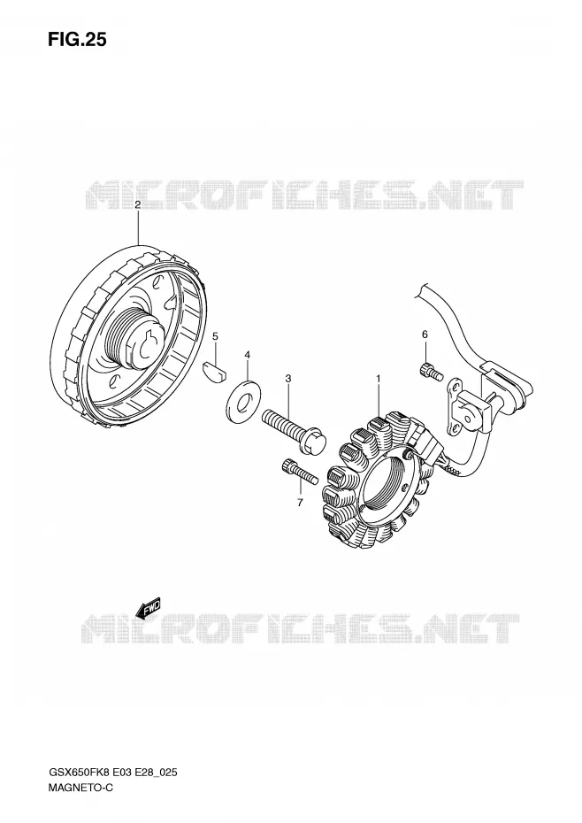 ALLUMAGE ROTOR - STATOR Suzuki MOTO 650 GSX-F 2009  GSX650FAK9(E3/E28)