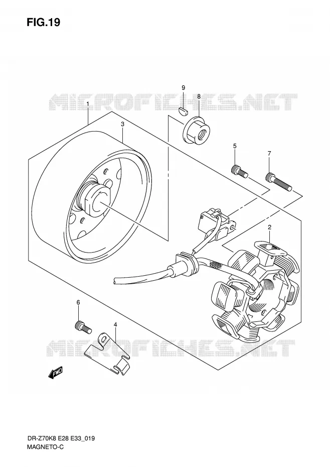 ALLUMAGE ROTOR - STATOR Suzuki MOTO 70 DR-Z 2008  DR-Z70K8(E28/E33)