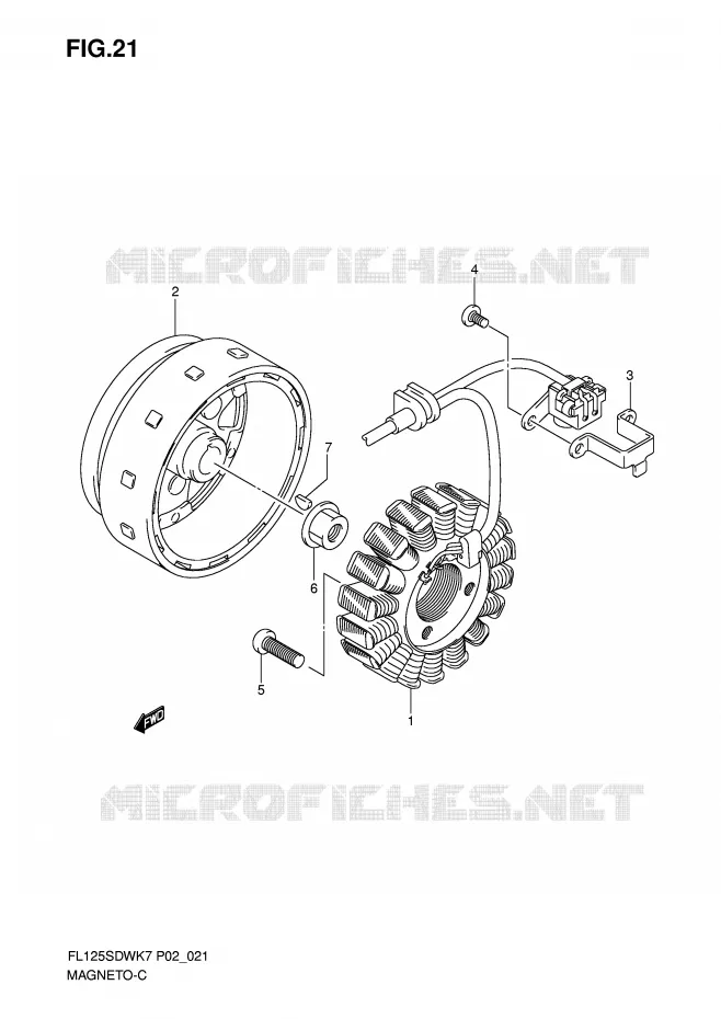 ALLUMAGE ROTOR - STATOR Suzuki SCOOTER 125 FL 2009  FL125SDWK9(P2)