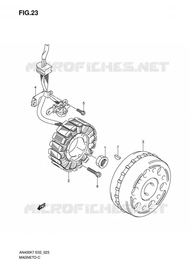 ALLUMAGE ROTOR - STATOR Suzuki SCOOTER 400 BURGMAN 2008  AN400K8(E2)