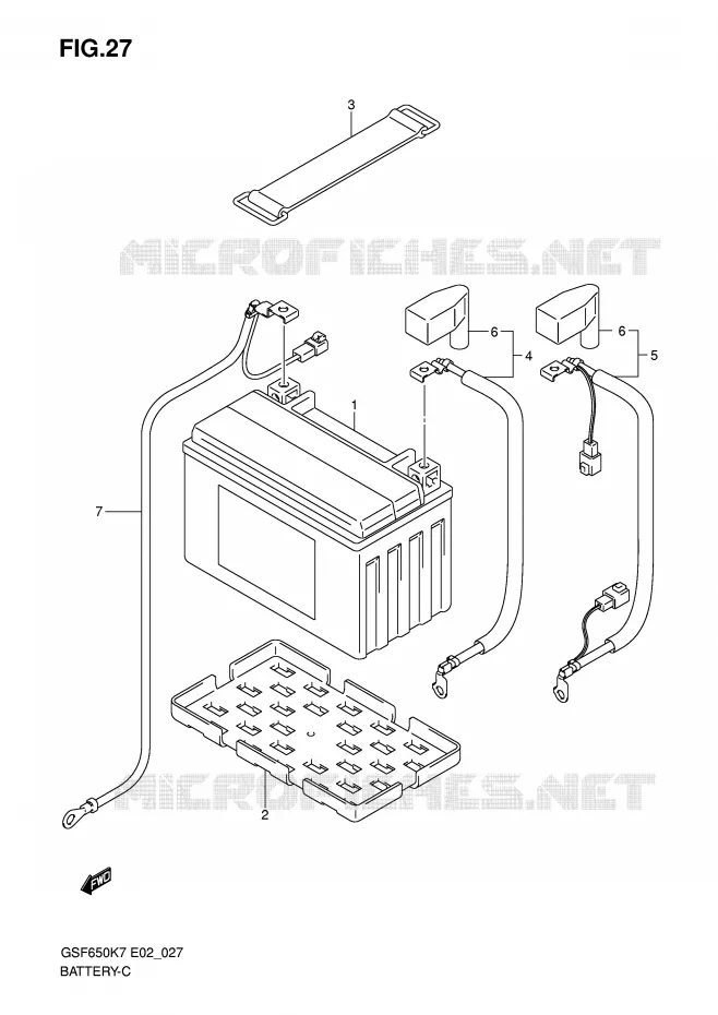 BATTERIE Suzuki MOTO 650 BANDIT 2008  GSF650UAK8(E2)