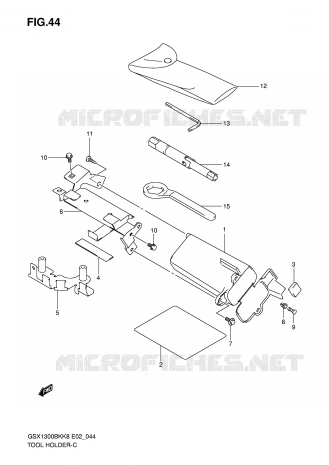 BOITE - TROUSSE A OUTILS Suzuki MOTO 1300 B-KING 2011  GSX1300BKU2K8(E2)