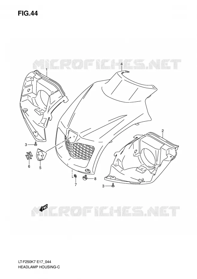 BOL DE PHARE Suzuki QUAD 250 OZARK 2007  LT-F250K7(E17)