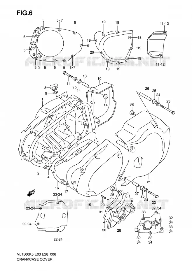 CARTER Suzuki MOTO 1500 BOULEVARD 2005  VL1500K5(E3/E28)