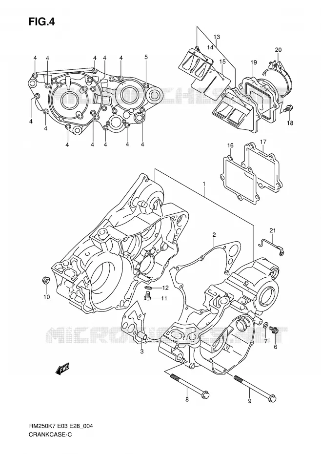 CARTER Suzuki MOTO 250 RM 2007  RM250K7(E3/E28)
