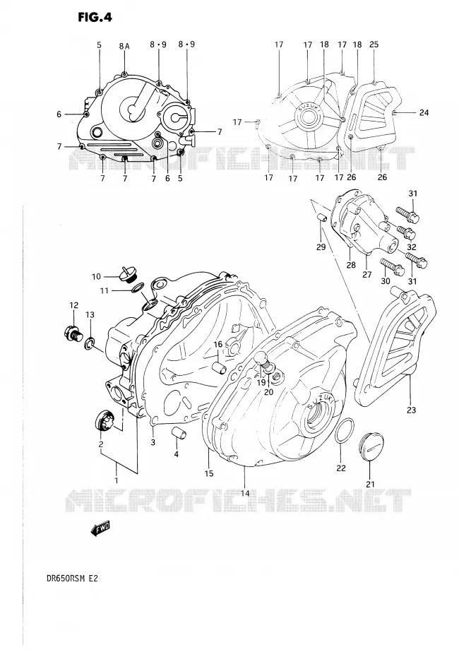 CARTER Suzuki MOTO 650 DR 1990  DR650RSL(E2)