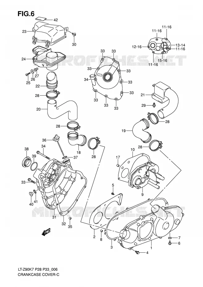 CARTER Suzuki QUAD 90 QUADSPORT 2008  LT-Z90K8(P28/P33)