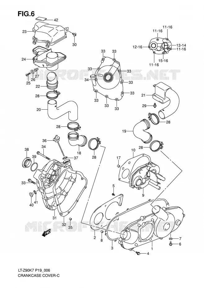 CARTER Suzuki QUAD 90 QUADSPORT 2010  LT-Z90ZL0(P19)
