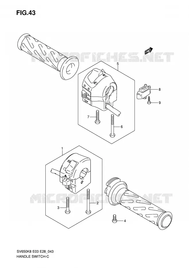 COMMODOS (SV650K8/K9/AK8/AK9) Suzuki MOTO 650 SV-S 2009  SV650SK9(E3/E28)