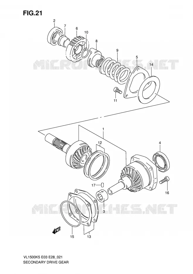COUPLE CONIQUE Suzuki MOTO 1500 BOULEVARD 2007  VL1500TK7(E3/E28)