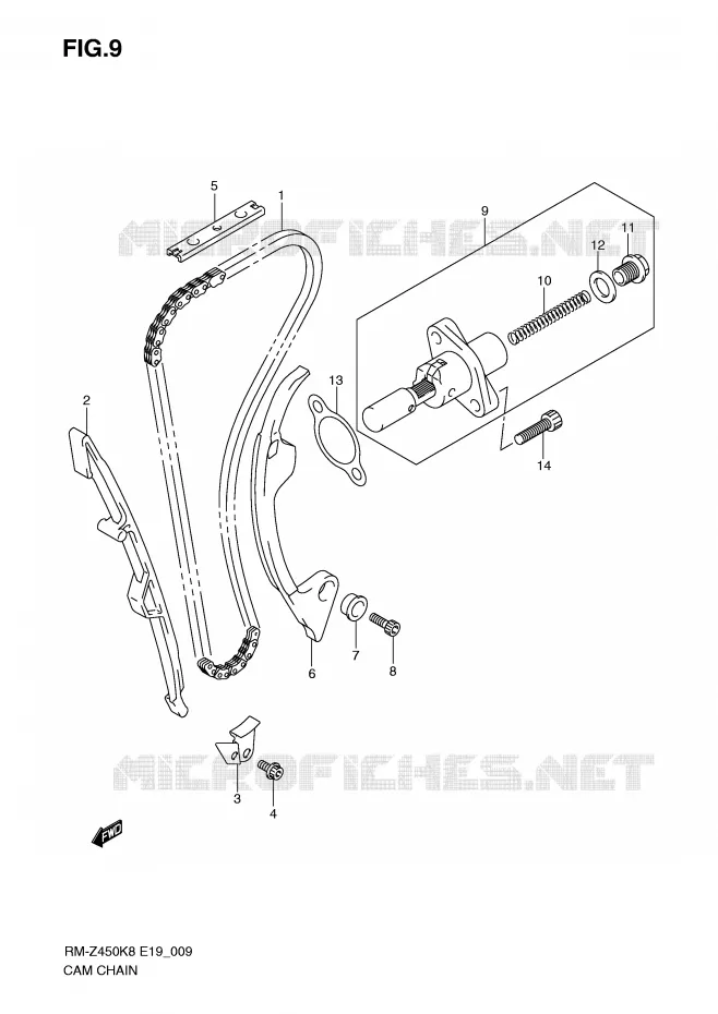 DISTRIBUTION Suzuki MOTO 450 RM-Z 2011  RM-Z450L1(E19)