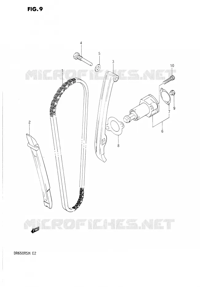 DISTRIBUTION Suzuki MOTO 650 DR 1990  DR650RSL(E2)