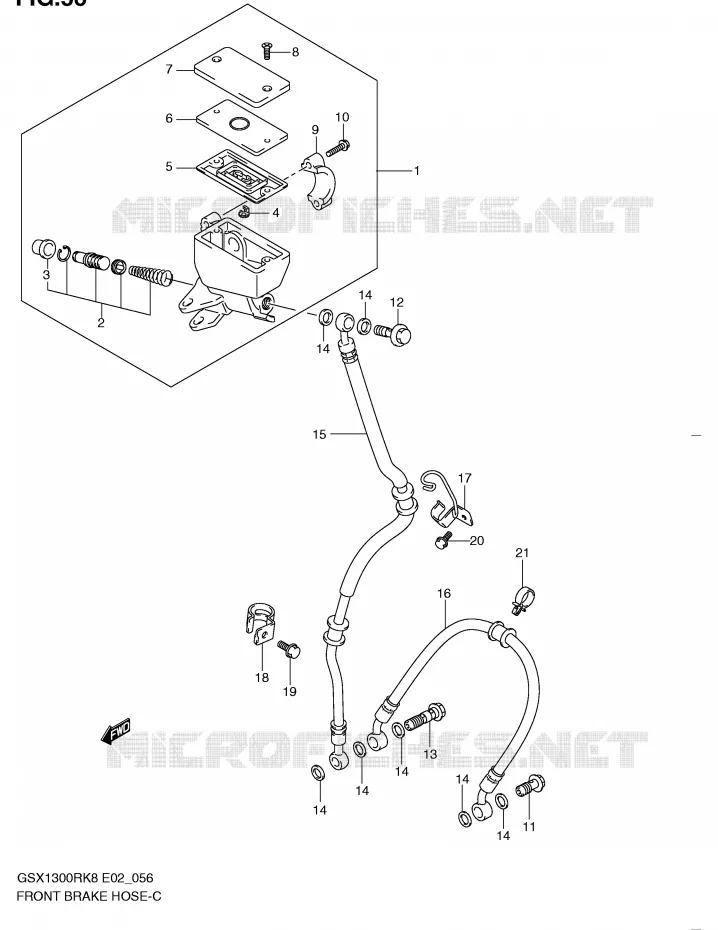 DURITE DE FREIN AVANT Suzuki MOTO 1300 HAYABUSA 2009  GSX1300RK9(E2)