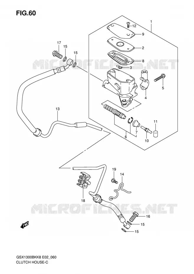 DURITE D'EMBRAYAGE Suzuki MOTO 1300 B-KING 2011  GSX1300BKU2K8(E2)