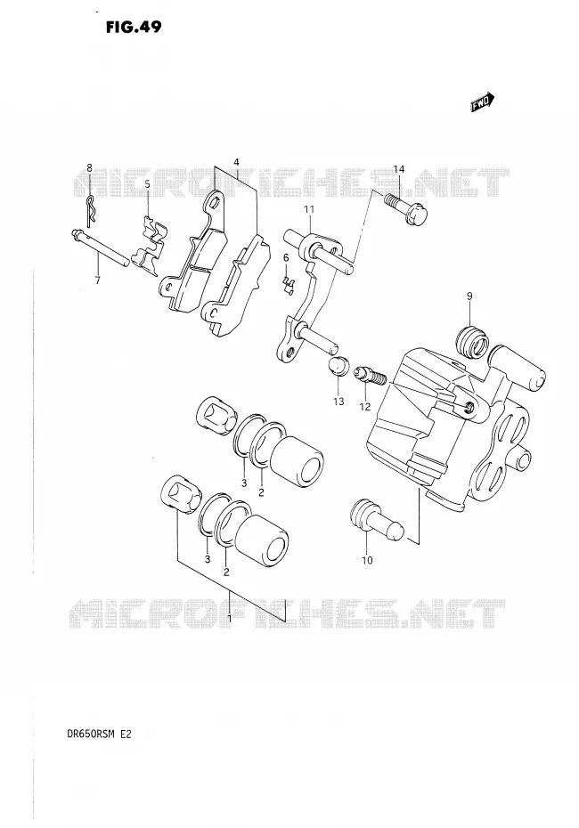 ETRIER DE FREIN ARRIERE Suzuki MOTO 650 DR 1990  DR650RSUL(E2)
