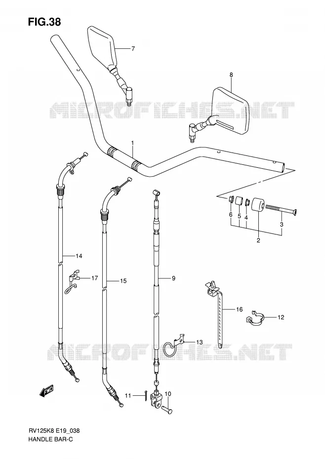 GUIDON Suzuki MOTO 125 VAN-VAN 2012  RV125L0(E19)
