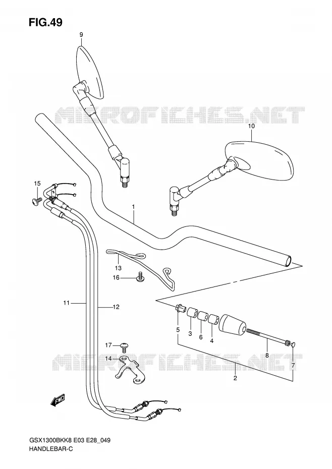 GUIDON Suzuki MOTO 1300 B-KING 2008  GSX1300BKAK8(E3/E28)