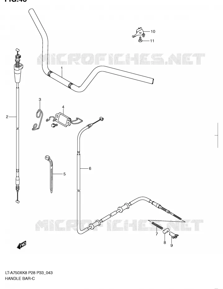 GUIDON Suzuki QUAD 750 KINGQUAD 2010  LT-A750XZL0(P28/P33)