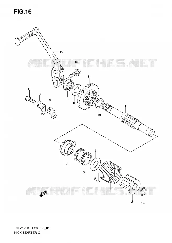 KICK Suzuki MOTO 125 DR-Z 2012  DR-Z125LL0(E28/E33)